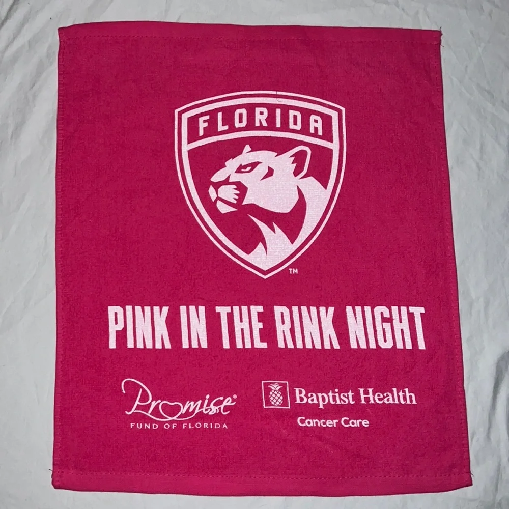 Florida Panthers Pink in the Rink Cotton Hand Towel